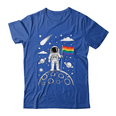 Rainbow Flag Space LGBTQ Gay Pride Astronaut Moon Men Women Shirt & Hoodie | siriusteestore