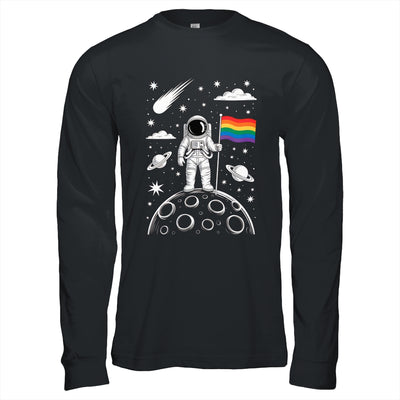 Rainbow Flag Space LGBTQ Gay Pride Astronaut Moon Men Women Shirt & Hoodie | siriusteestore