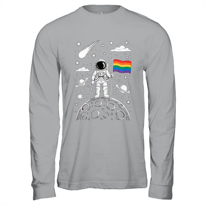 Rainbow Flag Space LGBTQ Gay Pride Astronaut Moon Men Women Shirt & Hoodie | siriusteestore