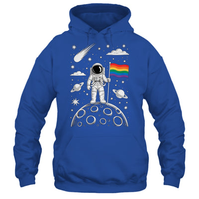 Rainbow Flag Space LGBTQ Gay Pride Astronaut Moon Men Women Shirt & Hoodie | siriusteestore