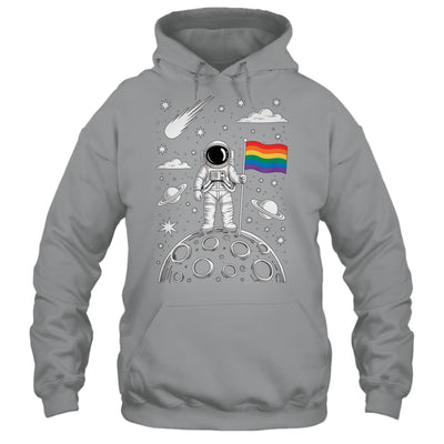 Rainbow Flag Space LGBTQ Gay Pride Astronaut Moon Men Women Shirt & Hoodie | siriusteestore