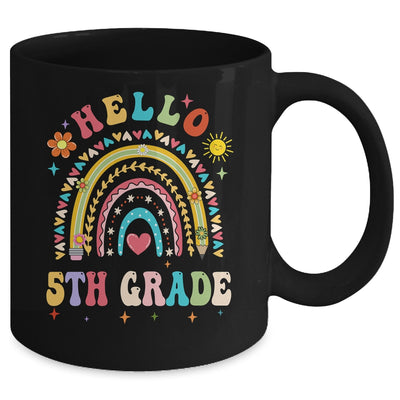 Rainbow Heart For Teachers Women Hello Fifth Grade Mug | siriusteestore