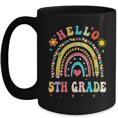 Rainbow Heart For Teachers Women Hello Fifth Grade Mug | siriusteestore
