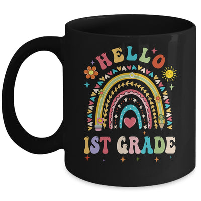 Rainbow Heart For Teachers Women Hello First Grade Mug | siriusteestore