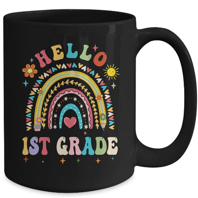 Rainbow Heart For Teachers Women Hello First Grade Mug | siriusteestore
