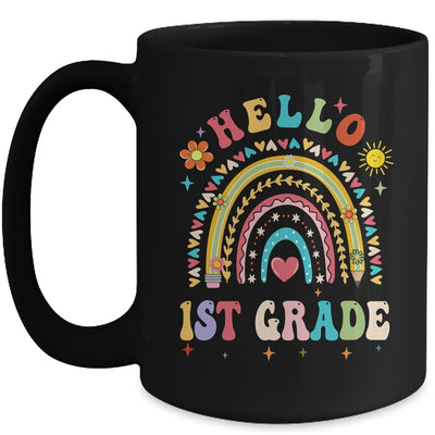 Rainbow Heart For Teachers Women Hello First Grade Mug | siriusteestore
