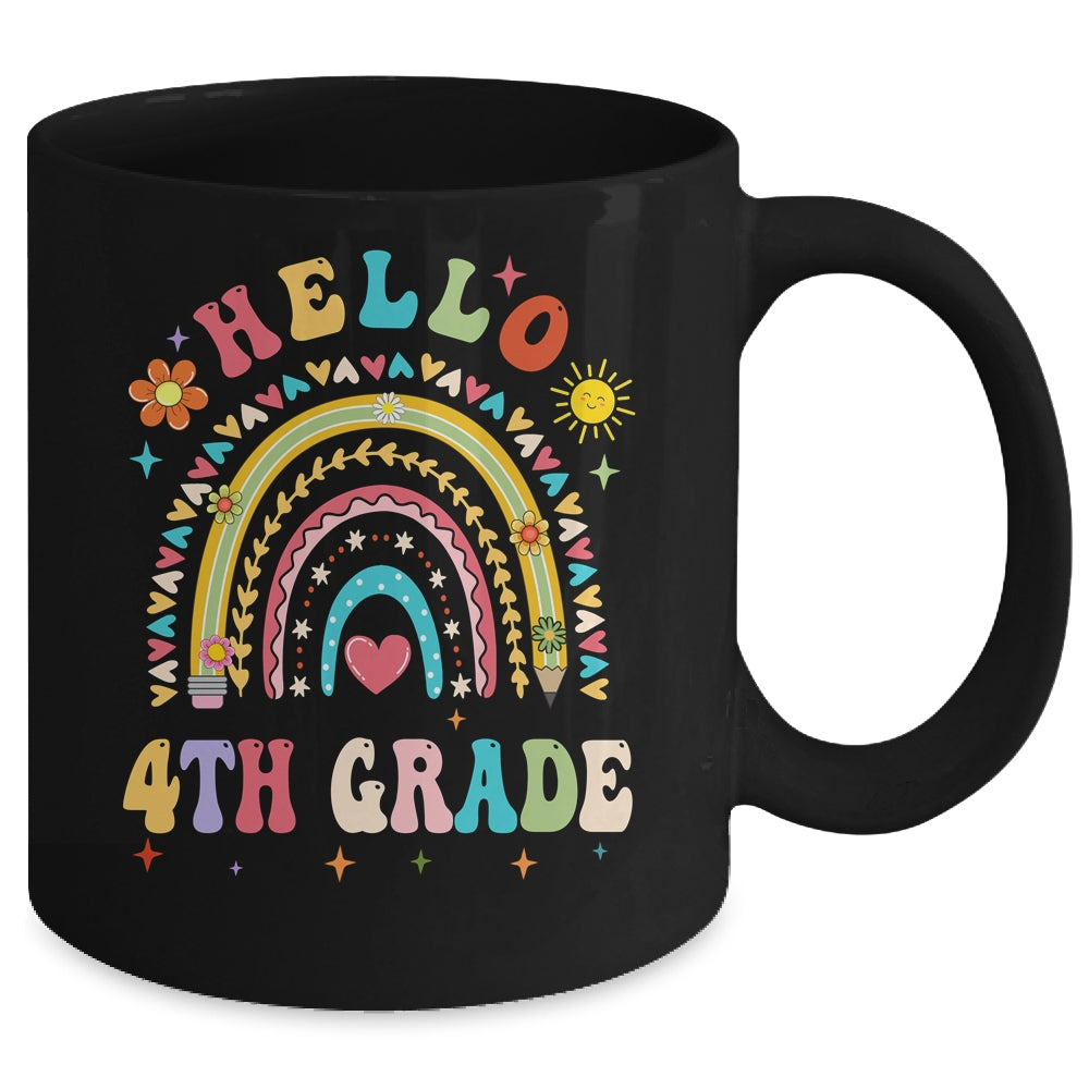 Rainbow Heart For Teachers Women Hello Fouth Grade Mug | siriusteestore
