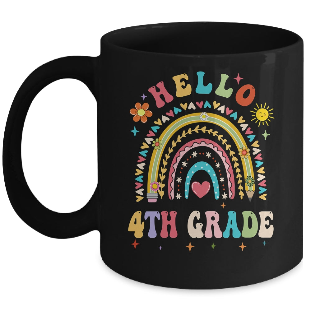 Rainbow Heart For Teachers Women Hello Fouth Grade Mug | siriusteestore