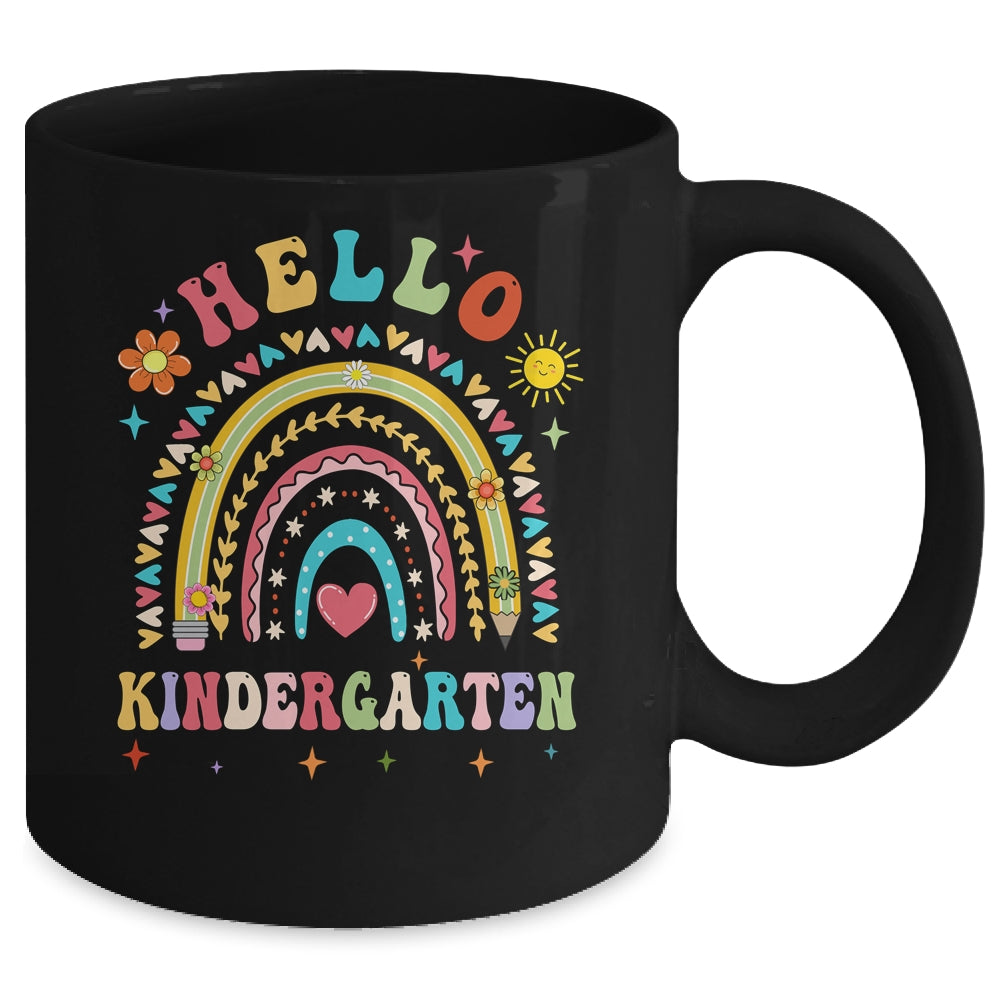 Rainbow Heart For Teachers Women Hello Kindergarten Mug | siriusteestore