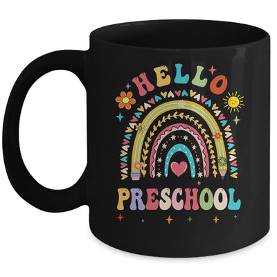 Rainbow Heart For Teachers Women Hello Preschool Mug | siriusteestore