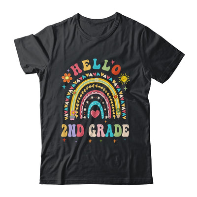 Rainbow Heart For Teachers Women Hello Second Grade Shirt & Hoodie | siriusteestore