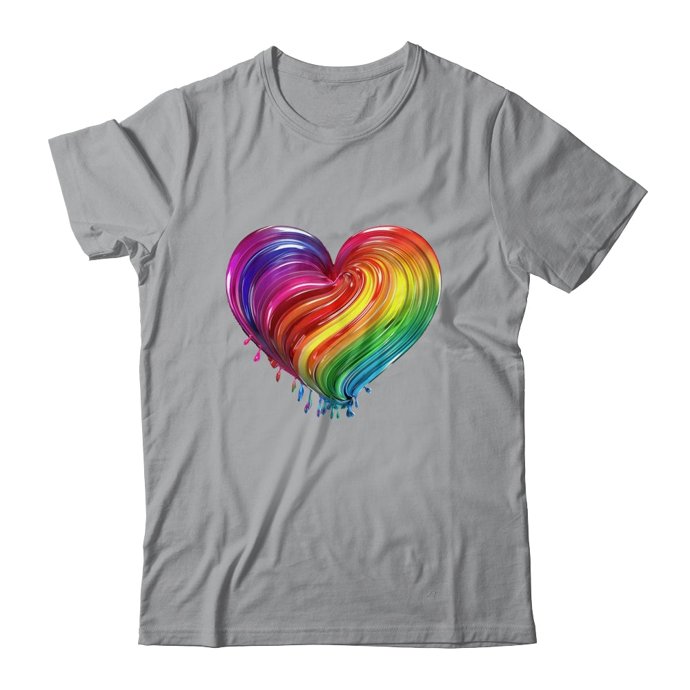 Rainbow Heart LGBTQ Flag Parade Love Gay Pride Month Shirt & Tank Top | siriusteestore