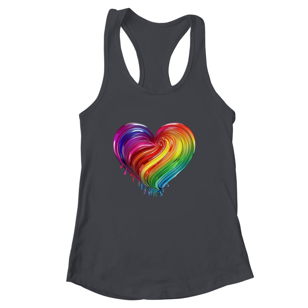 Rainbow Heart LGBTQ Flag Parade Love Gay Pride Month Shirt & Tank Top | siriusteestore