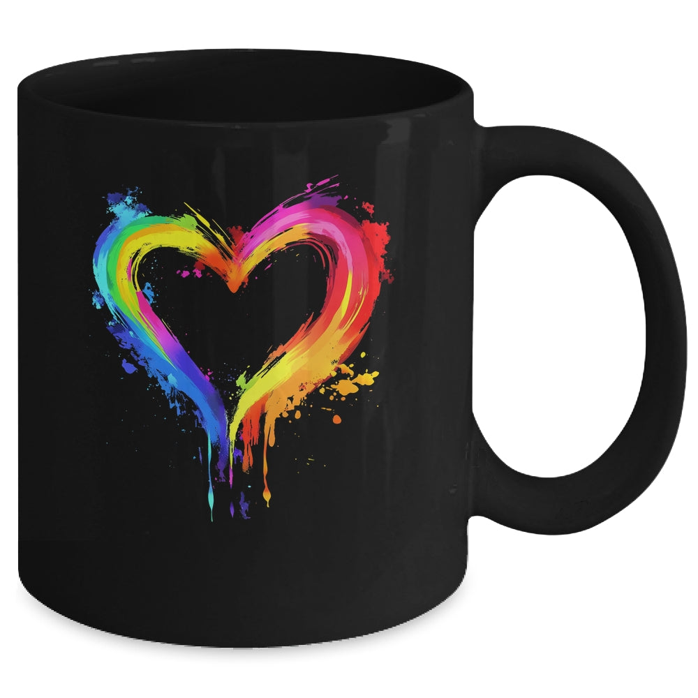 Rainbow Heart LGBTQ Gay Pride Month LGBT Gay Pride Mug | siriusteestore