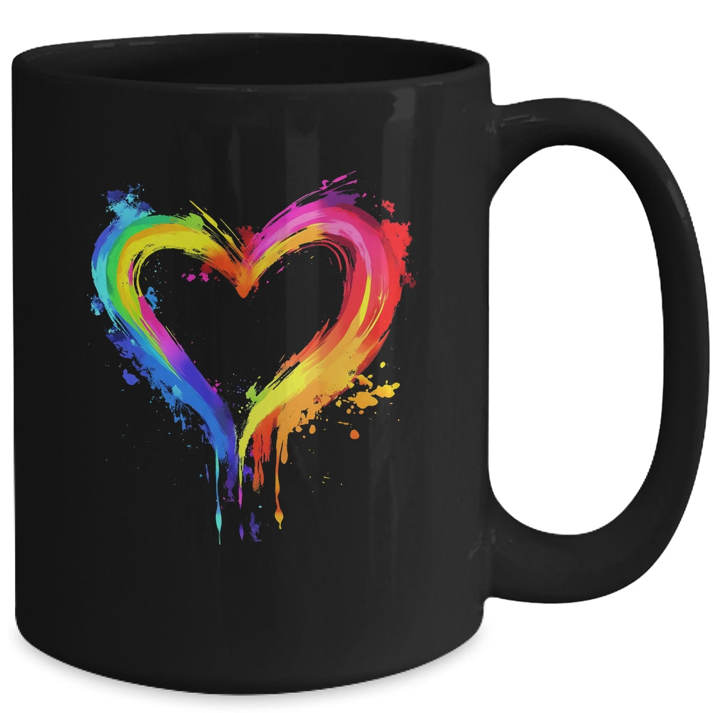 Rainbow Heart LGBTQ Gay Pride Month LGBT Gay Pride Mug | siriusteestore