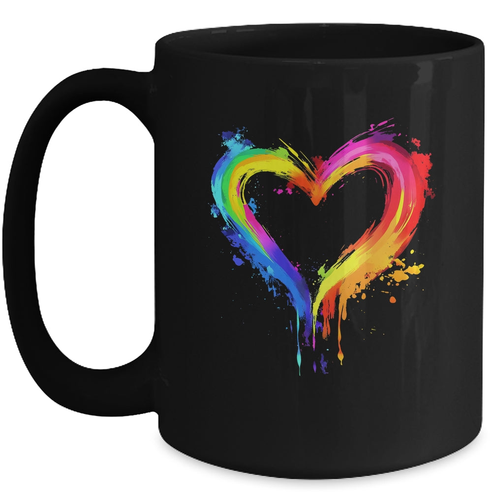 Rainbow Heart LGBTQ Gay Pride Month LGBT Gay Pride Mug | siriusteestore