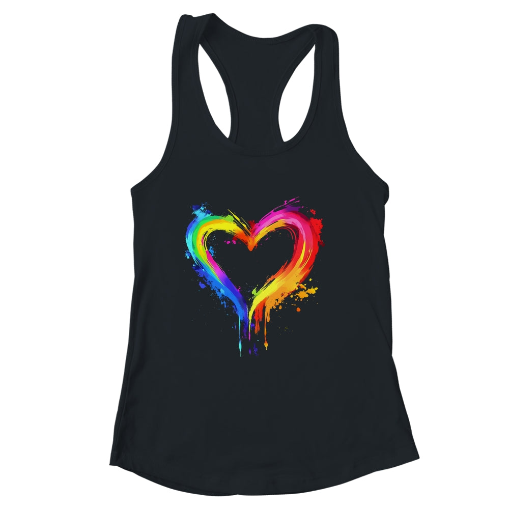 Rainbow Heart LGBTQ Gay Pride Month LGBT Gay Pride Shirt & Tank Top | siriusteestore