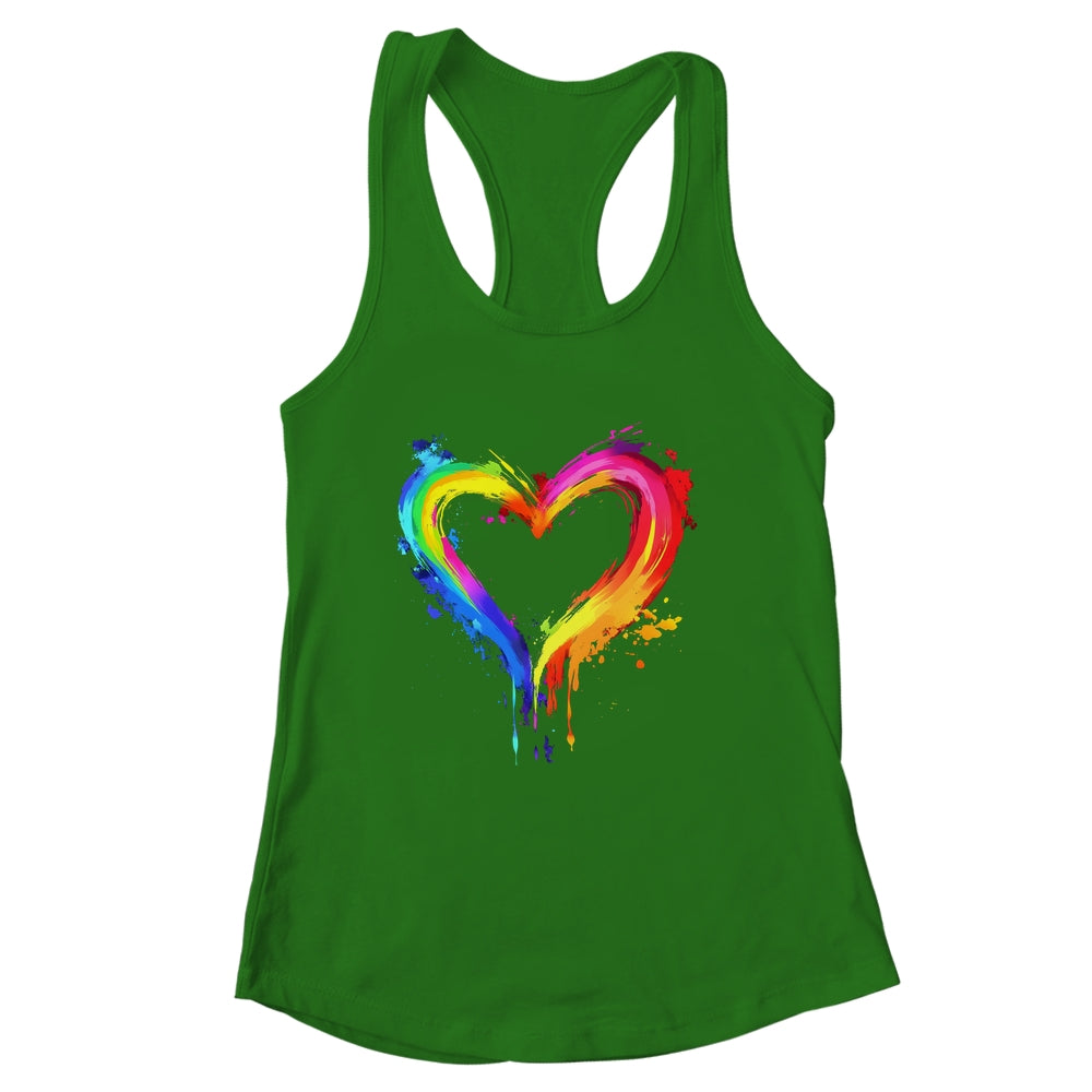 Rainbow Heart LGBTQ Gay Pride Month LGBT Gay Pride Shirt & Tank Top | siriusteestore