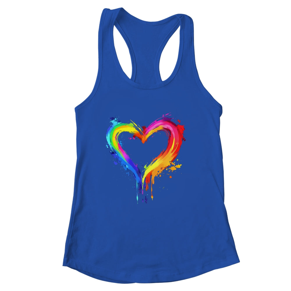 Rainbow Heart LGBTQ Gay Pride Month LGBT Gay Pride Shirt & Tank Top | siriusteestore