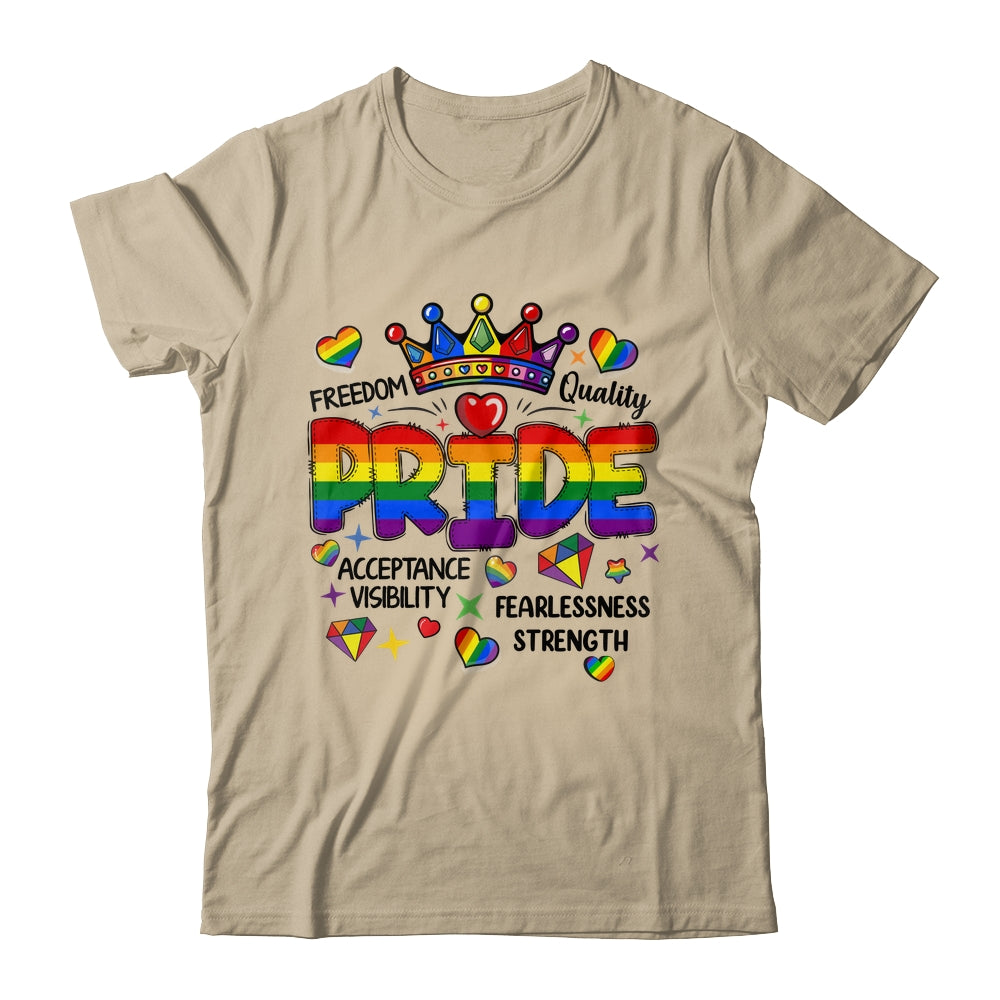 Rainbow LGBT Pride Gay LGBTQ Men Women Equality Freedom Shirt & Tank Top | siriusteestore