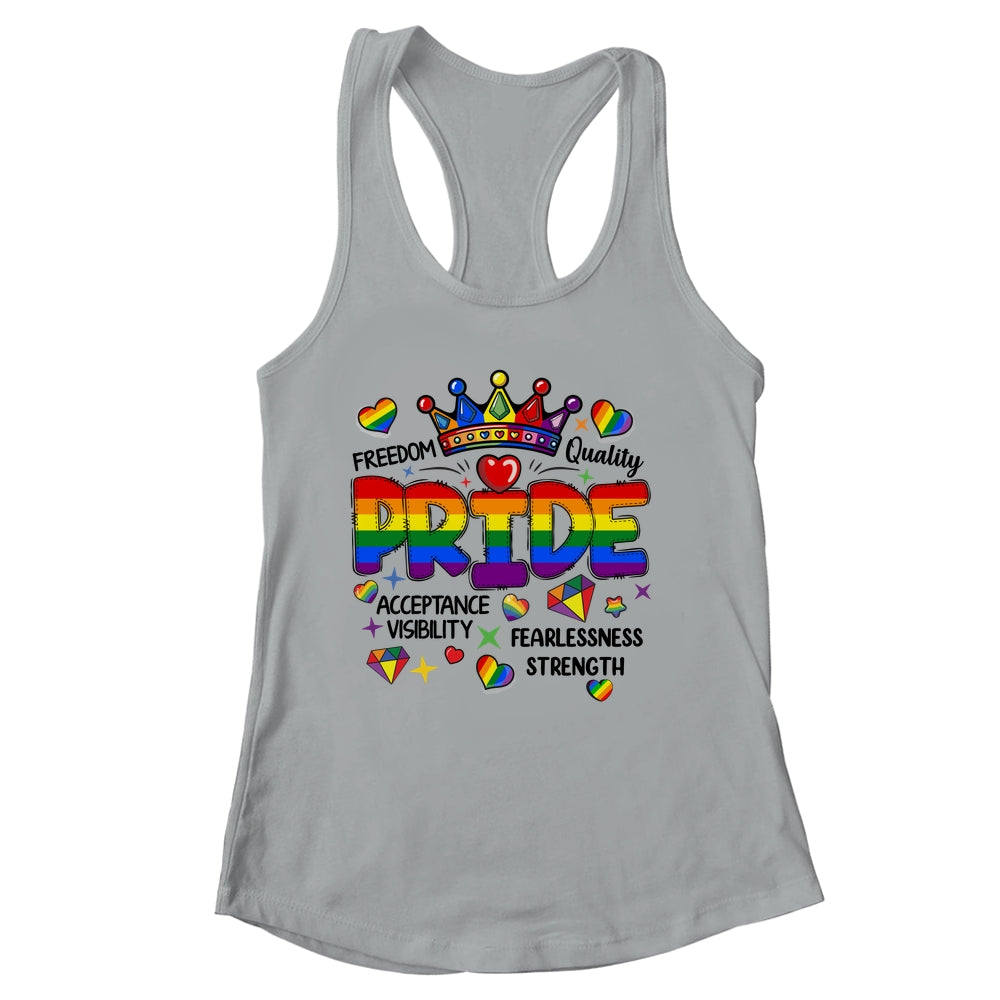 Rainbow LGBT Pride Gay LGBTQ Men Women Equality Freedom Shirt & Tank Top | siriusteestore
