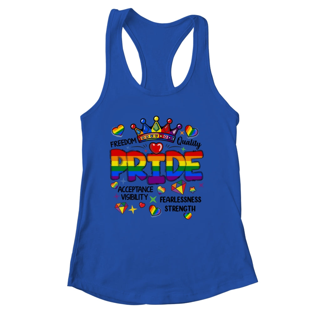 Rainbow LGBT Pride Gay LGBTQ Men Women Equality Freedom Shirt & Tank Top | siriusteestore