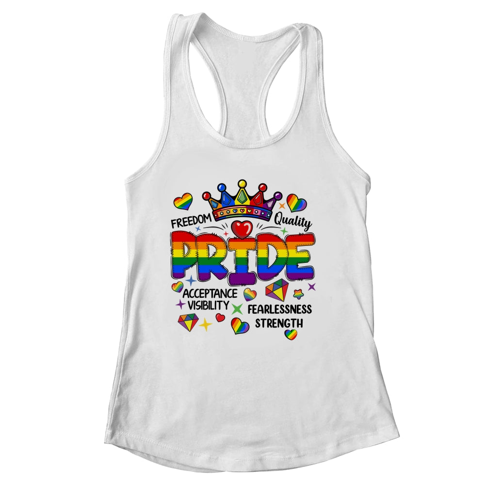 Rainbow LGBT Pride Gay LGBTQ Men Women Equality Freedom Shirt & Tank Top | siriusteestore