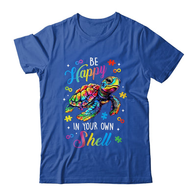 Rainbow Turtle Be Happy In Your Own Shell Autism Awareness Shirt & Hoodie | siriusteestore