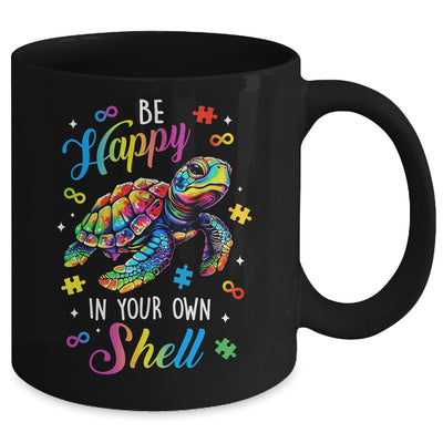 Rainbow Turtle Be Happy In Your Own Shell Autism Awareness Mug | siriusteestore