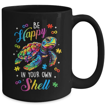 Rainbow Turtle Be Happy In Your Own Shell Autism Awareness Mug | siriusteestore