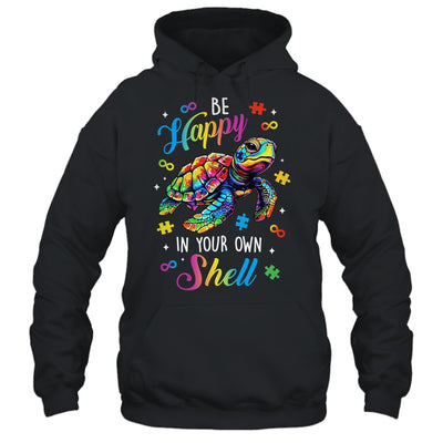 Rainbow Turtle Be Happy In Your Own Shell Autism Awareness Shirt & Hoodie | siriusteestore