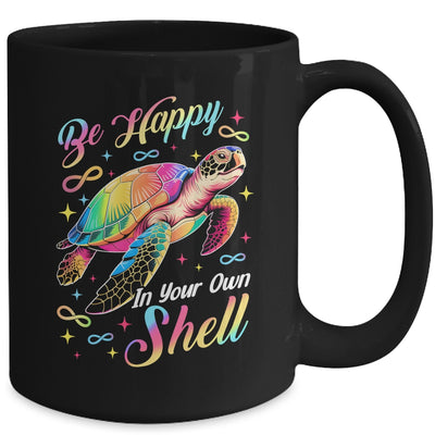 Rainbow Turtle Be Happy In Your Own Shell Autism Boys Girls Mug | siriusteestore