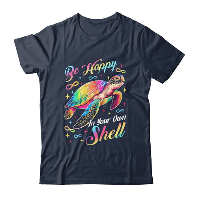 Rainbow Turtle Be Happy In Your Own Shell Autism Boys Girls Shirt & Hoodie | siriusteestore