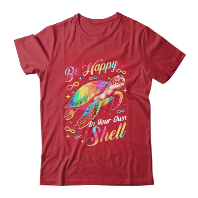 Rainbow Turtle Be Happy In Your Own Shell Autism Boys Girls Shirt & Hoodie | siriusteestore