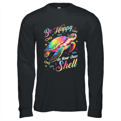 Rainbow Turtle Be Happy In Your Own Shell Autism Boys Girls Shirt & Hoodie | siriusteestore