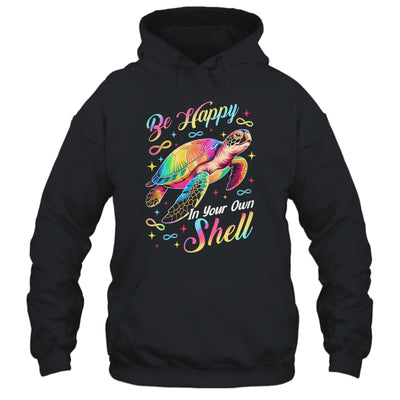 Rainbow Turtle Be Happy In Your Own Shell Autism Boys Girls Shirt & Hoodie | siriusteestore