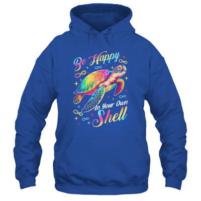 Rainbow Turtle Be Happy In Your Own Shell Autism Boys Girls Shirt & Hoodie | siriusteestore