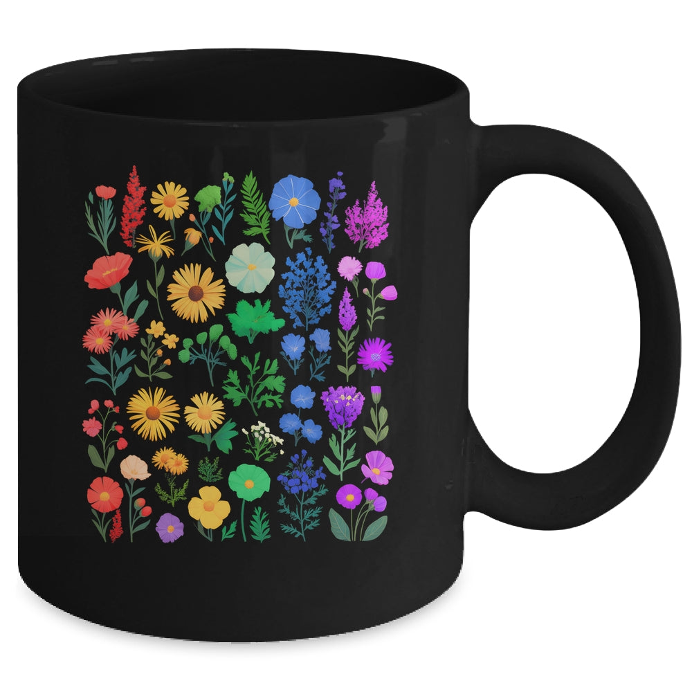 Rainbow Wildflower LGBT Gay Lesbian Pride Month LGBTQ Mug | siriusteestore