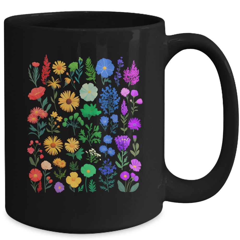 Rainbow Wildflower LGBT Gay Lesbian Pride Month LGBTQ Mug | siriusteestore