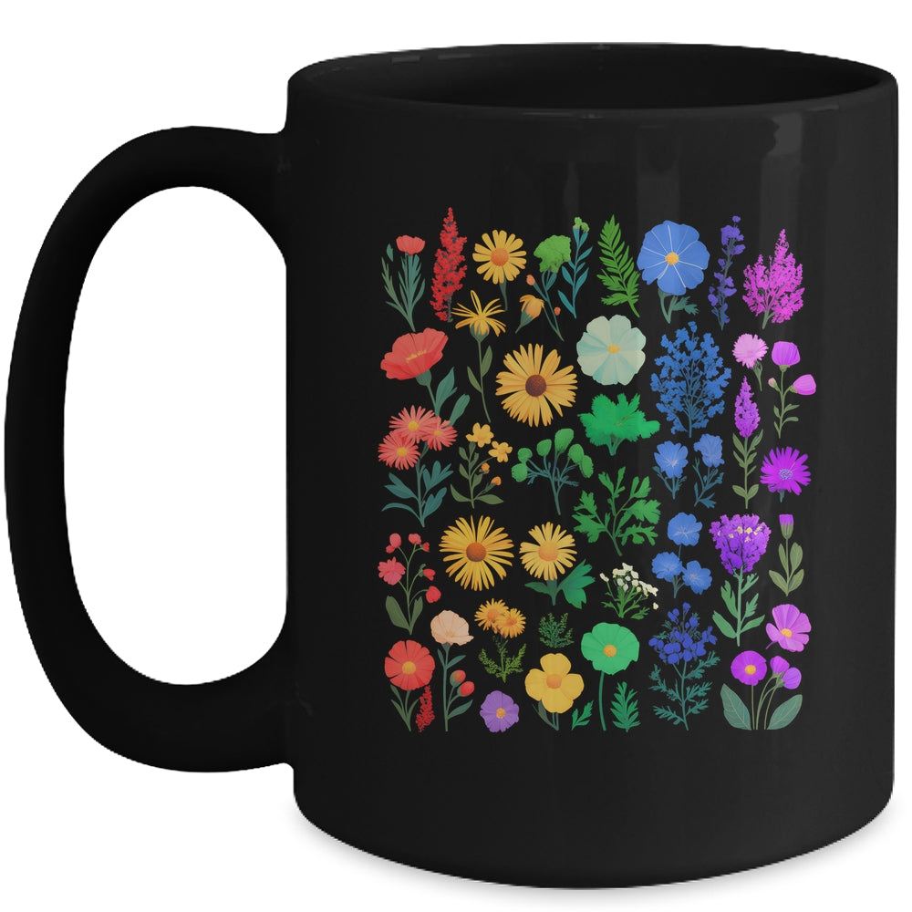 Rainbow Wildflower LGBT Gay Lesbian Pride Month LGBTQ Mug | siriusteestore