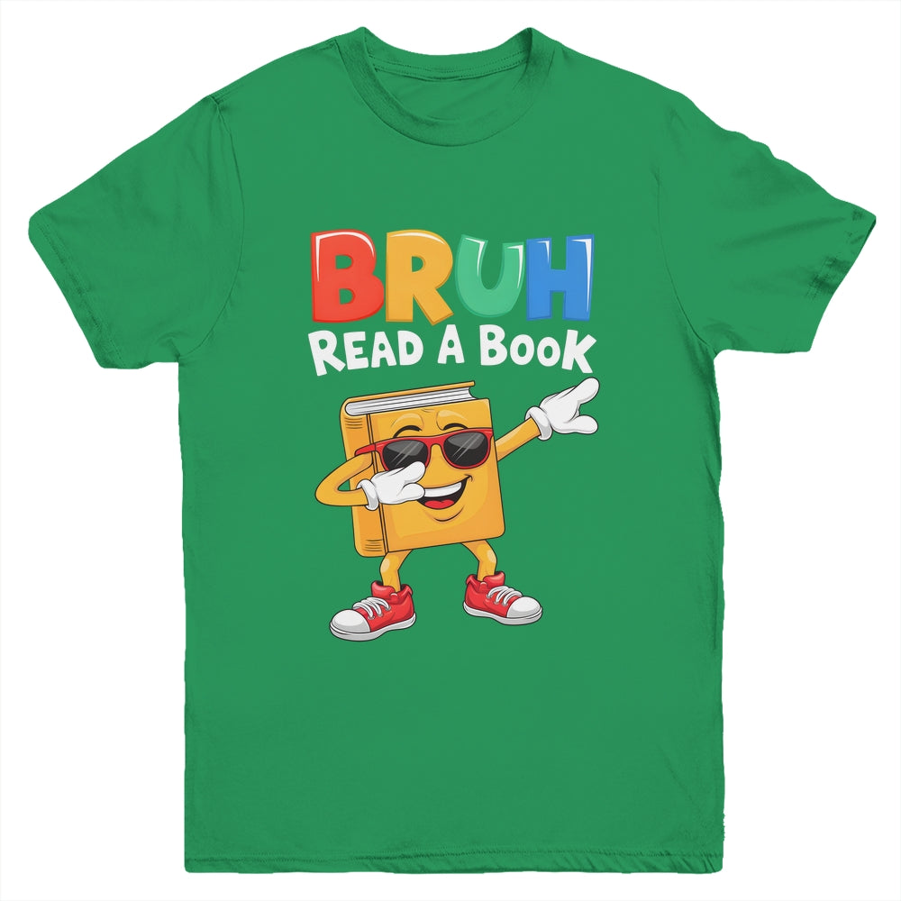 Read A Book BRUH Funny Dabbing Book Teacher Students Reading Youth Shirt | siriusteestore