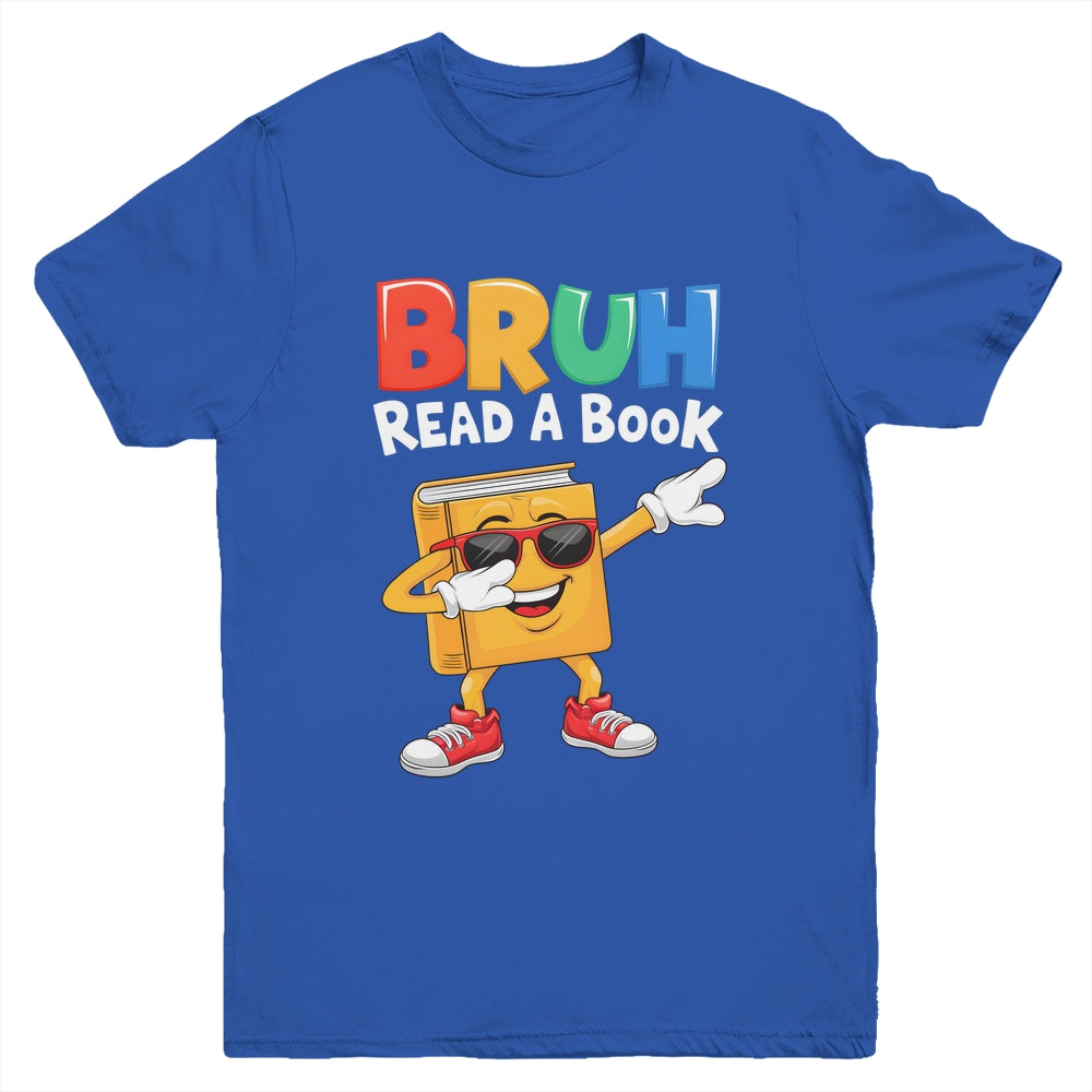 Read A Book BRUH Funny Dabbing Book Teacher Students Reading Youth Shirt | siriusteestore