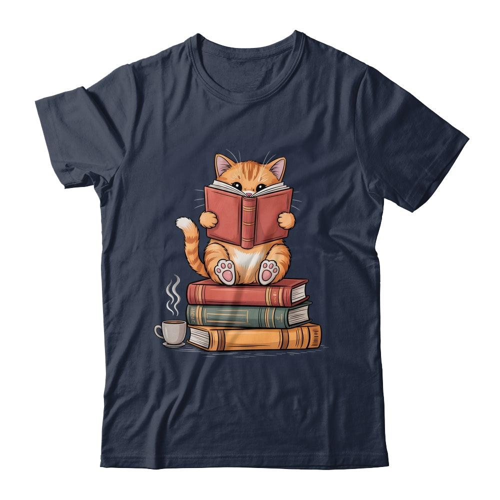 Reading Book Cat Bookish Librarian Reader Book Lover Shirt & Tank Top | siriusteestore