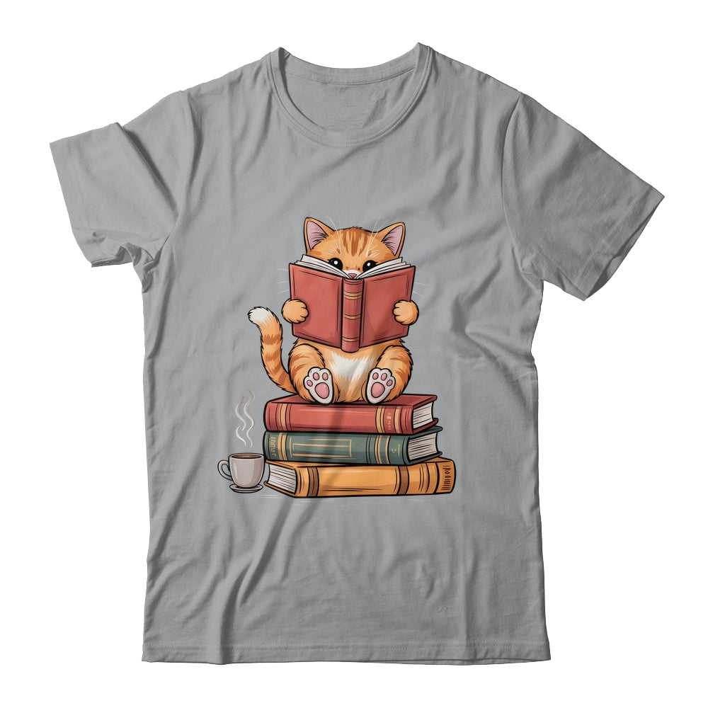 Reading Book Cat Bookish Librarian Reader Book Lover Shirt & Tank Top | siriusteestore