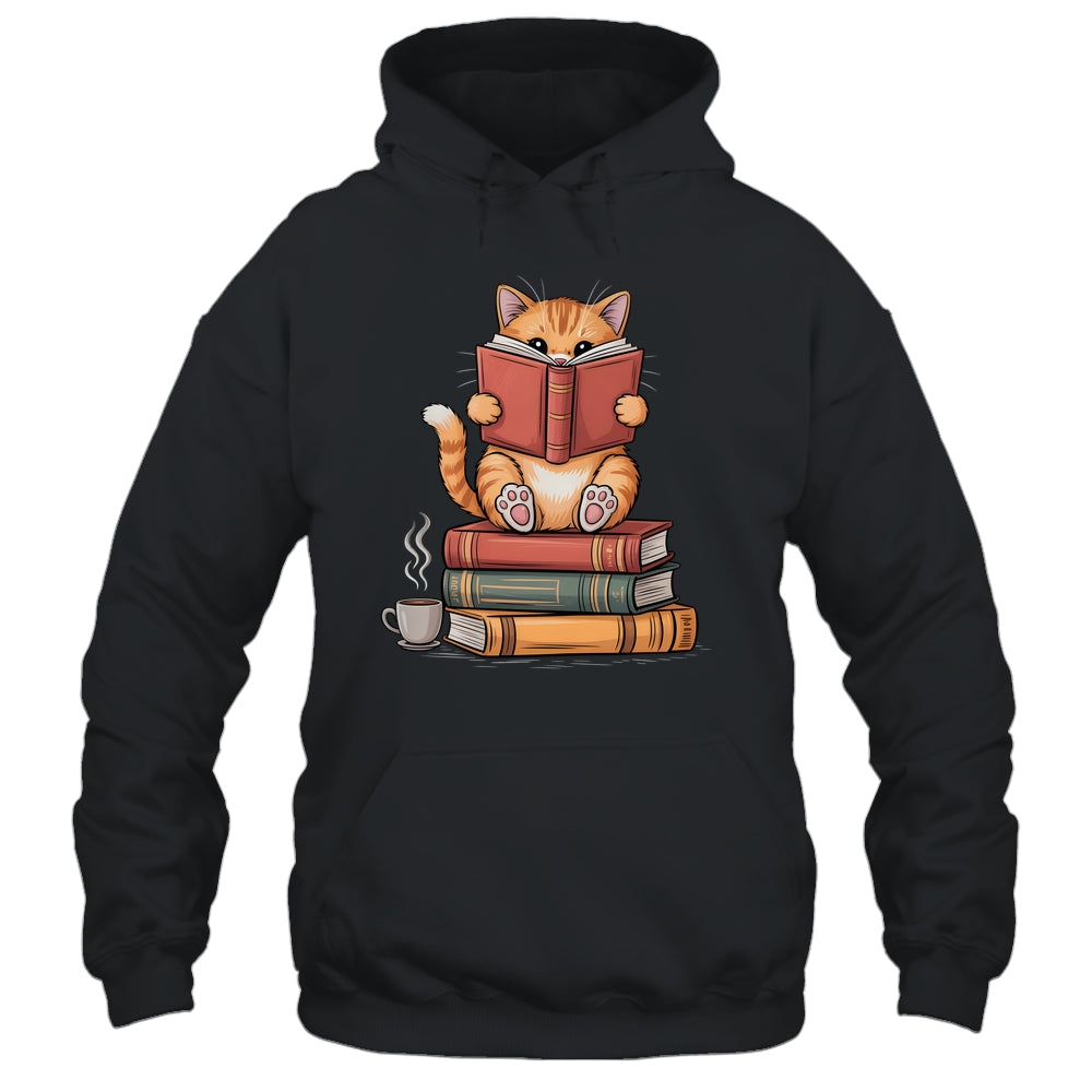 Reading Book Cat Bookish Librarian Reader Book Lover Shirt & Tank Top | siriusteestore