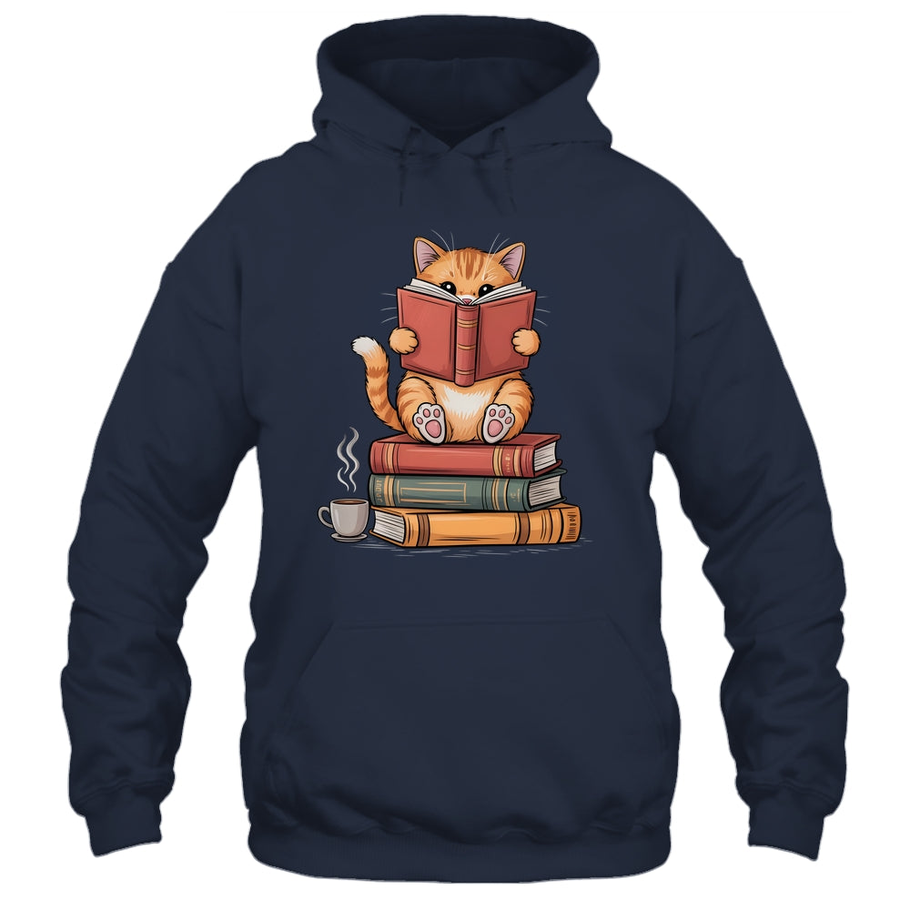 Reading Book Cat Bookish Librarian Reader Book Lover Shirt & Tank Top | siriusteestore