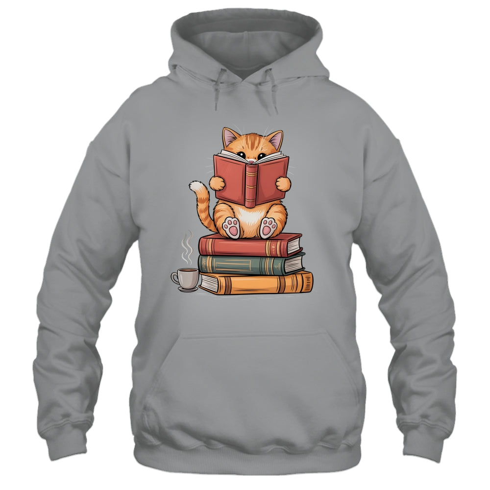 Reading Book Cat Bookish Librarian Reader Book Lover Shirt & Tank Top | siriusteestore