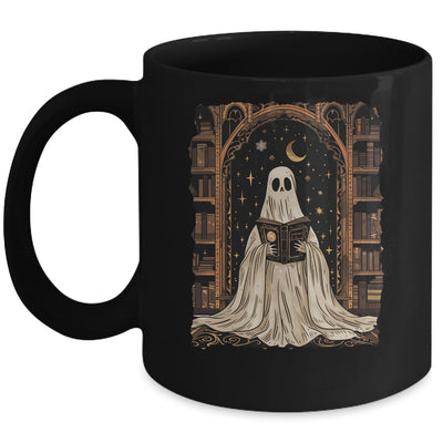 Reading Ghost Library Halloween Librarian Book Lovers Women Mug | siriusteestore