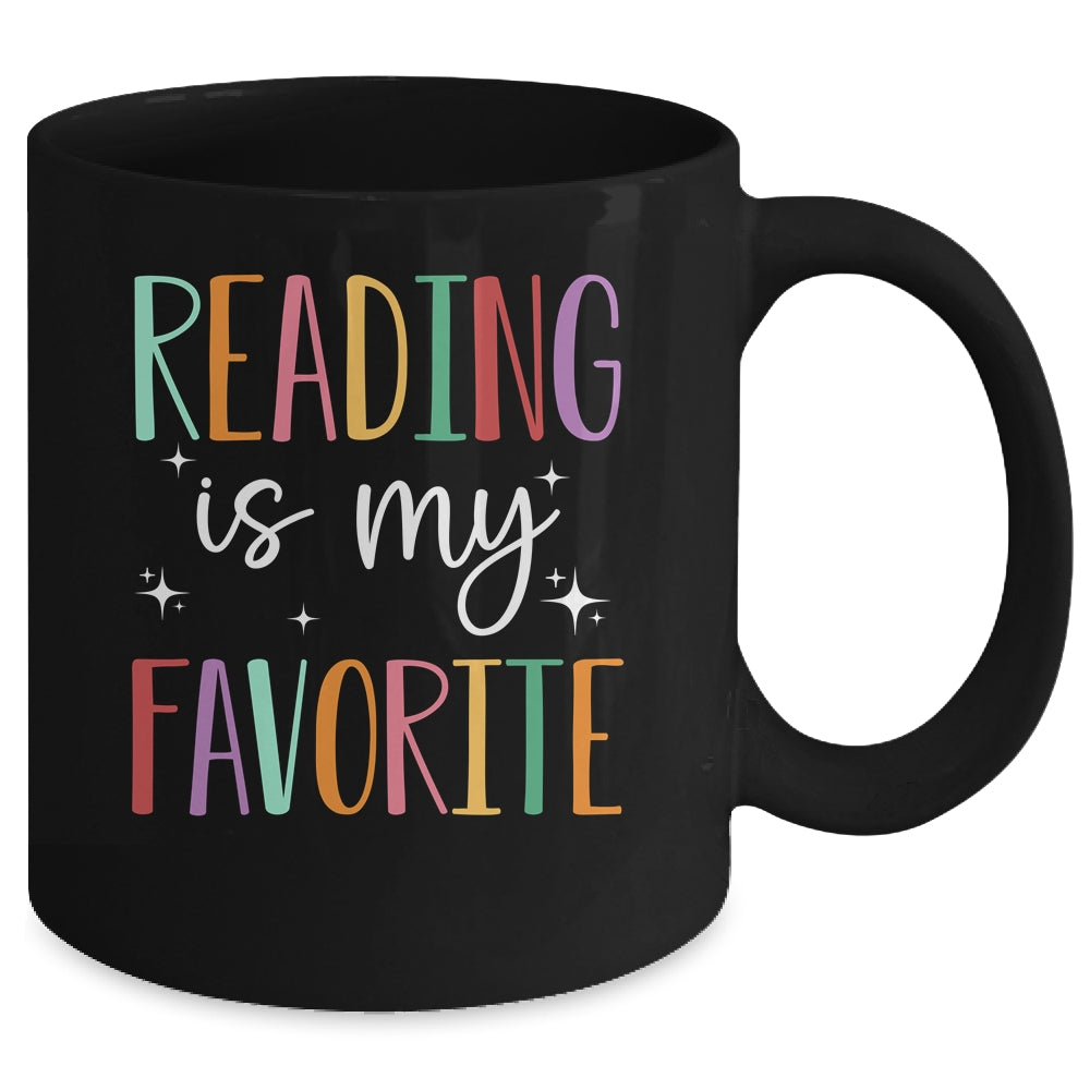 Reading Is My Favorite Teacher Bookworm And Library Worker Mug | siriusteestore