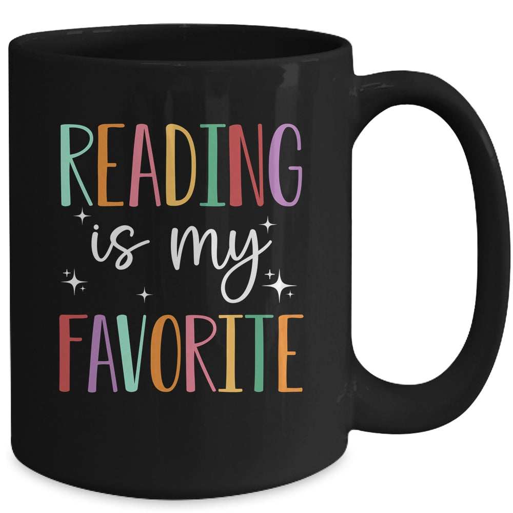 Reading Is My Favorite Teacher Bookworm And Library Worker Mug | siriusteestore
